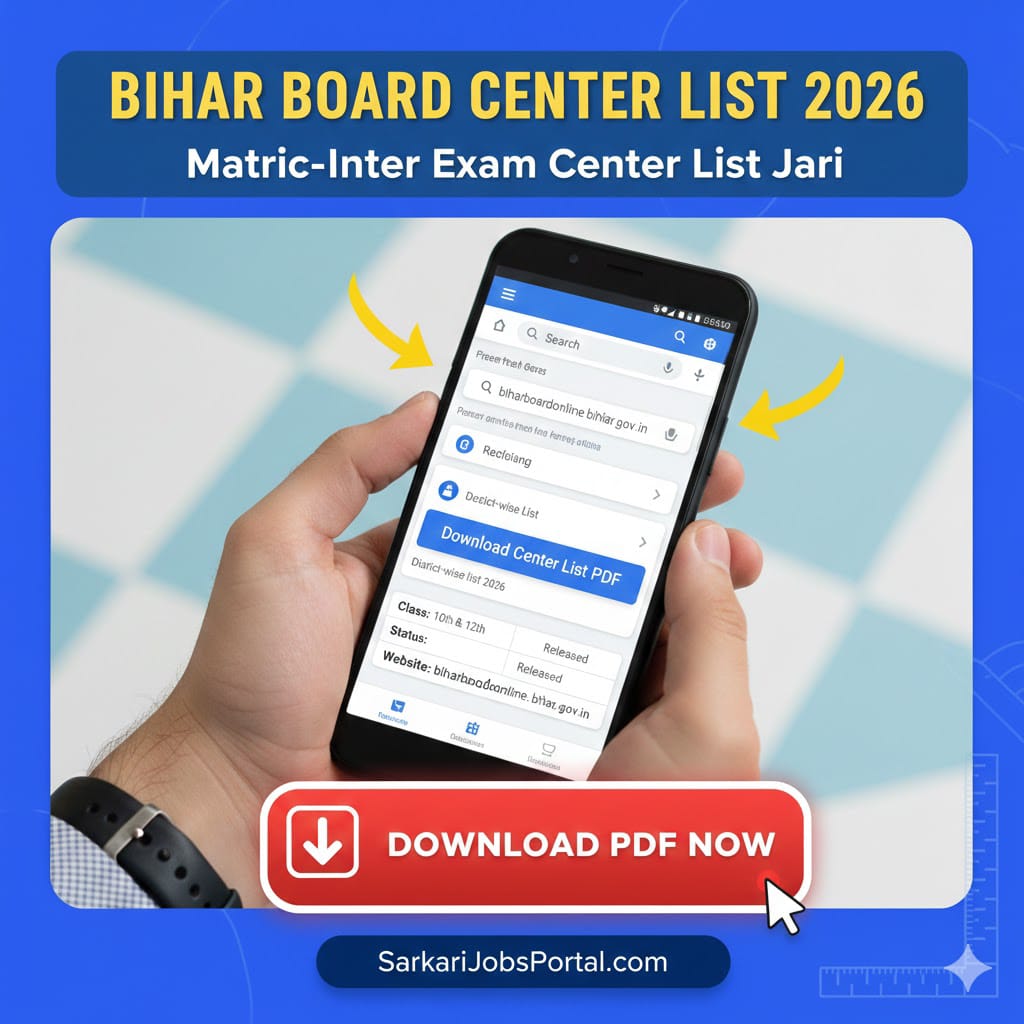 You are currently viewing Bihar Board 10th 12th Center List 2026 Download Link: BSEB ne jari kiya Matric-Inter Exam Center List,Yahan dekhein