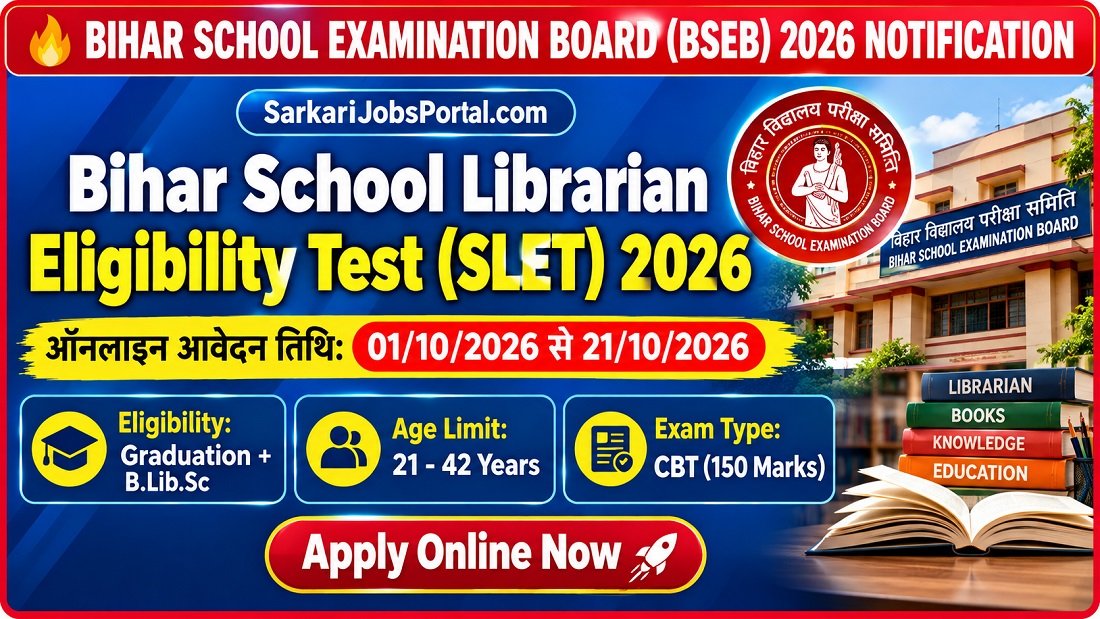 You are currently viewing Bihar School Librarian Eligibility Test 2026 Form Online