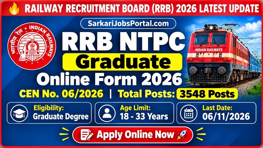 You are currently viewing Railway RRB NTPC Graduate Level (CEN 06/2026) Online Form 2026