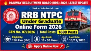 Read more about the article RRB NTPC 10+2 Level Various Posts Recruitment 2026 Form Online