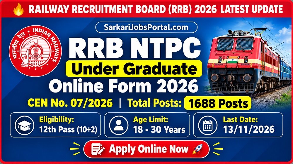 You are currently viewing RRB NTPC 10+2 Level Various Posts Recruitment 2026 Form Online